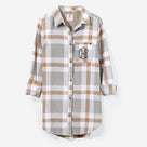 Monogrammed Plaid Layering Tunic | Grey Plaid