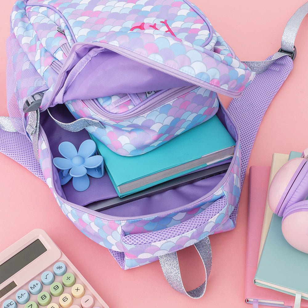 inside of mermaid magic backpack