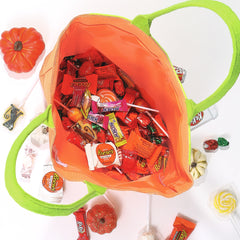 inside of pumpkin kids halloween bag 