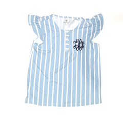 BLOOPER CLOTHING: Monogrammed Ruffle Top