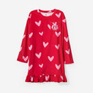 Monogrammed Girls Nightgown | Red Hot Hearts