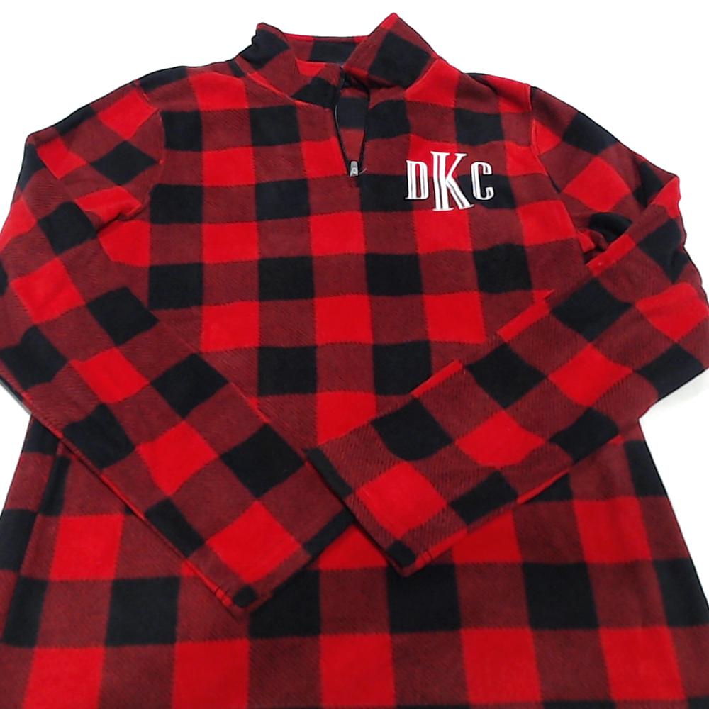 BLOOPER CLOTHING: Monogrammed Plaid Fleece Pullover