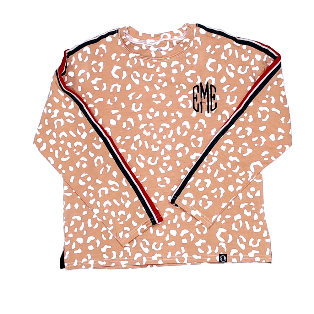 BLOOPER KIDS: Monogrammed Kids Striped Sleeve Shirt