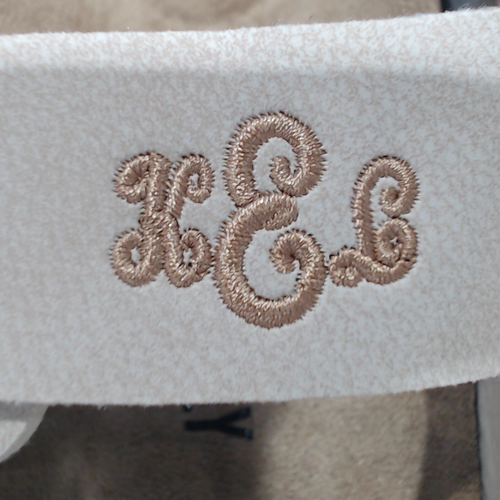 BLOOPER SHOES: Monogrammed Double Strap Sandals
