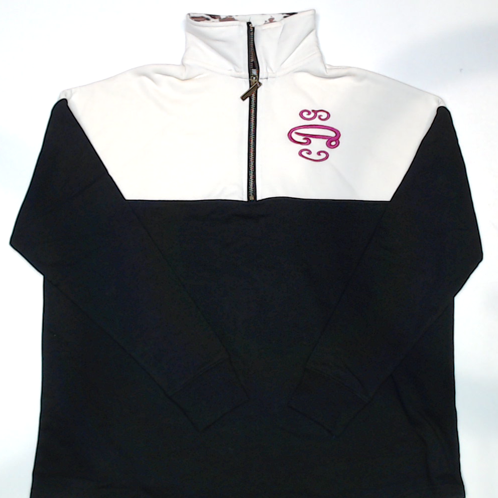 BLOOPER CLOTHING: Monogrammed Quarter Zip Sweatshirt