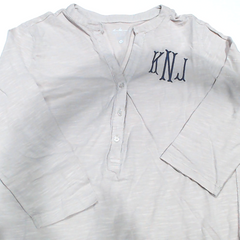 BLOOPER CLOTHING: Monogrammed Henley