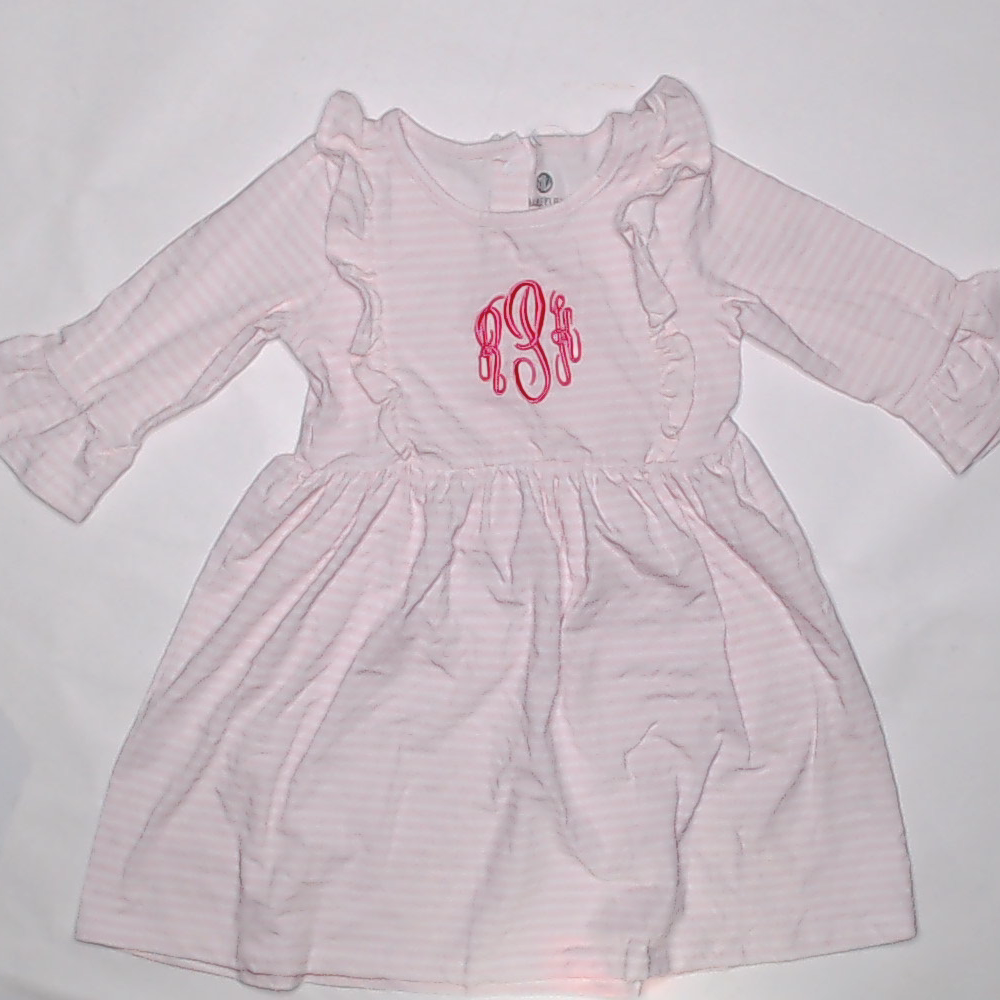 BLOOPER KIDS: Monogrammed Kids Ruffle Dress