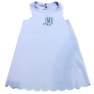 BLOOPER KIDS: Monogrammed Girls Scallop Dress
