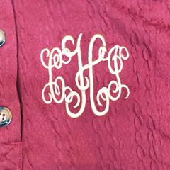 BLOOPER CLOTHING: Monogrammed Cable Knit Pullover