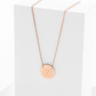 Monogrammed Delicate Disc Necklace | Rose Gold