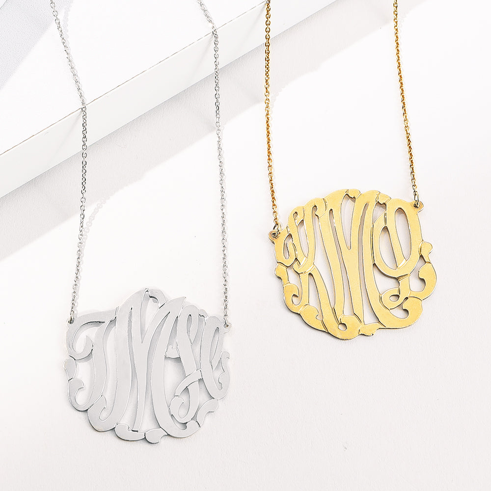 sterling silver and gold plated personalized necklace
