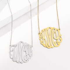 sterling silver and gold plated personalized necklace