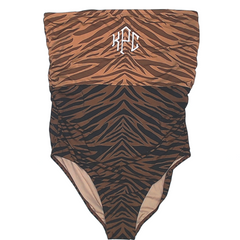 BLOOPER SWIM: Monogrammed One Piece Bathing  Suit