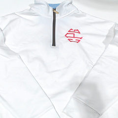 BLOOPER CLOTHING: Monogrammed Quarter Zip Sweatshirt