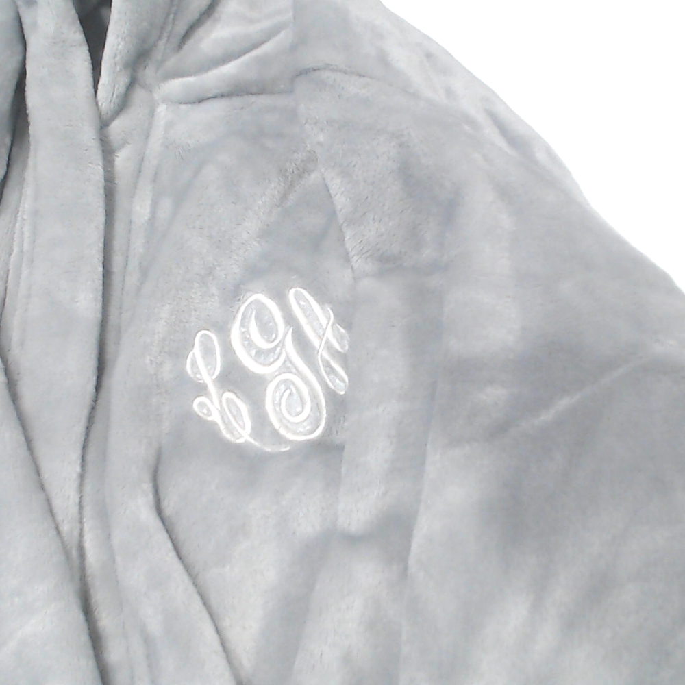 BLOOPER CLOTHING: Monogrammed Full Length Plush Robe
