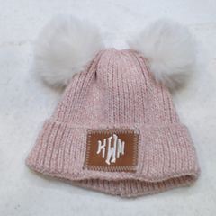 BLOOPER ACCESSORY: Monogrammed Kids Pom Pom Beanie