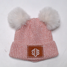 BLOOPER KIDS: Monogrammed Kids Pom Pom Beanie