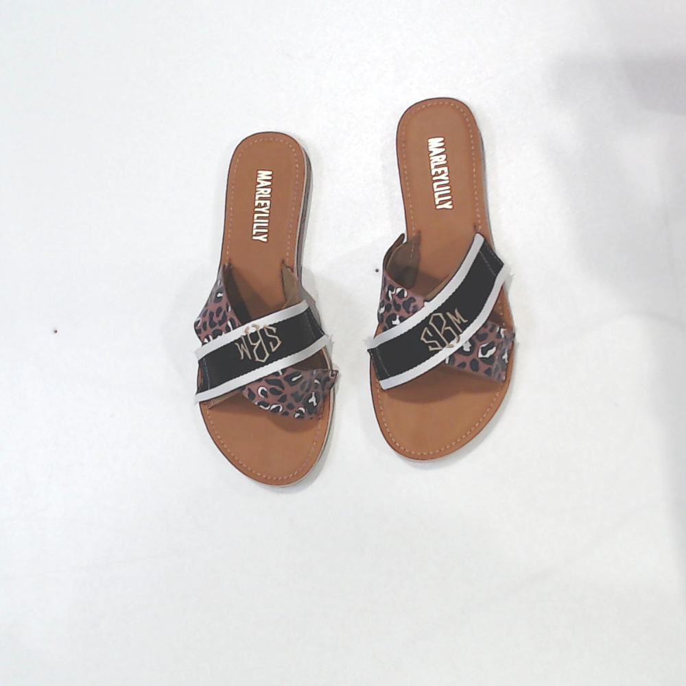 BLOOPER SHOES: Monogrammed Criss Cross Sandal
