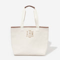Monogrammed Tote Bag in Ivory