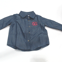 BLOOPER KIDS: Monogrammed Kids Button Down Tunic