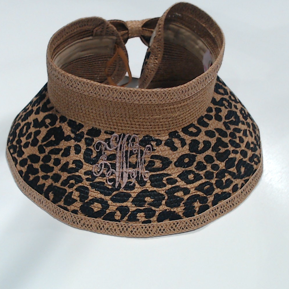 BLOOPER ACCESSORY: Monogrammed Packable Straw Visor