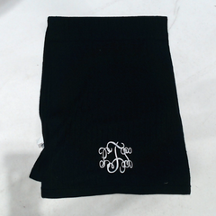 BLOOPER ACCESSORY: Monogrammed Cable Knit Scarf