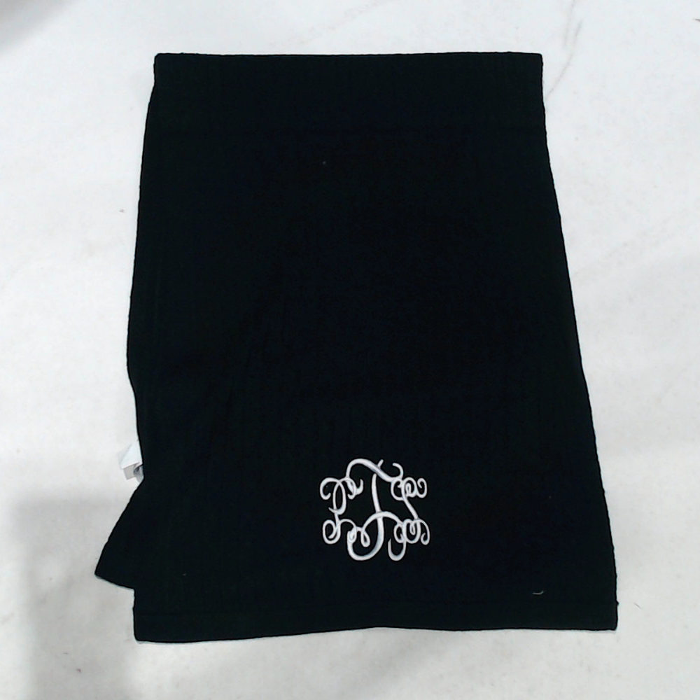 BLOOPER ACCESSORY: Monogrammed Cable Knit Scarf