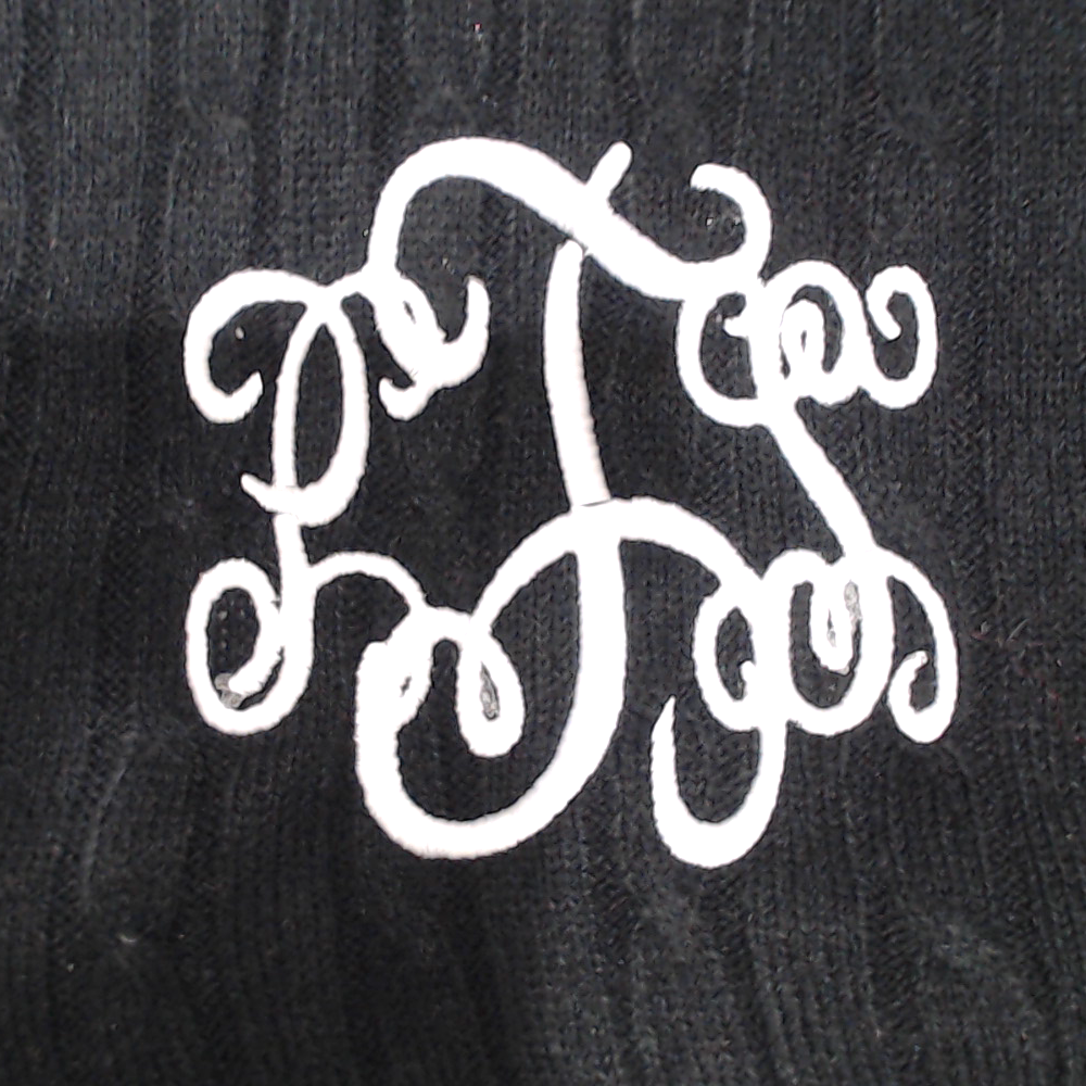 BLOOPER ACCESSORY: Monogrammed Cable Knit Scarf