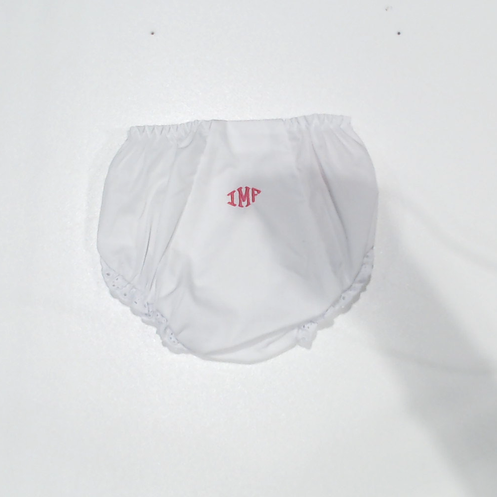 BLOOPER KIDS CLOTHING: Monogrammed White Eyelet Baby Bloomers