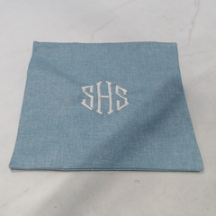 BLOOPER ACCESSORY: Monogrammed Linen Pillow Case