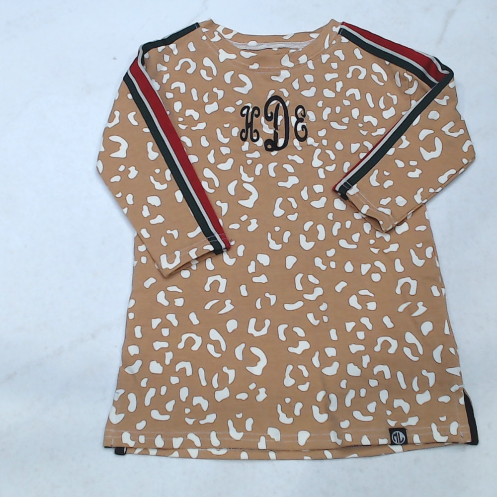 BLOOPER KIDS: Monogrammed Toddler Striped Sleeve Dress