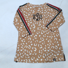 BLOOPER KIDS: Monogrammed Toddler Striped Sleeve Dress