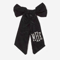 monogrammed velvet bow in bow