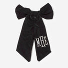 Monogrammed Velvet Bow | Black