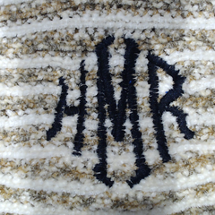 BLOOPER CLOTHING: Monogrammed Striped Chenille Poncho