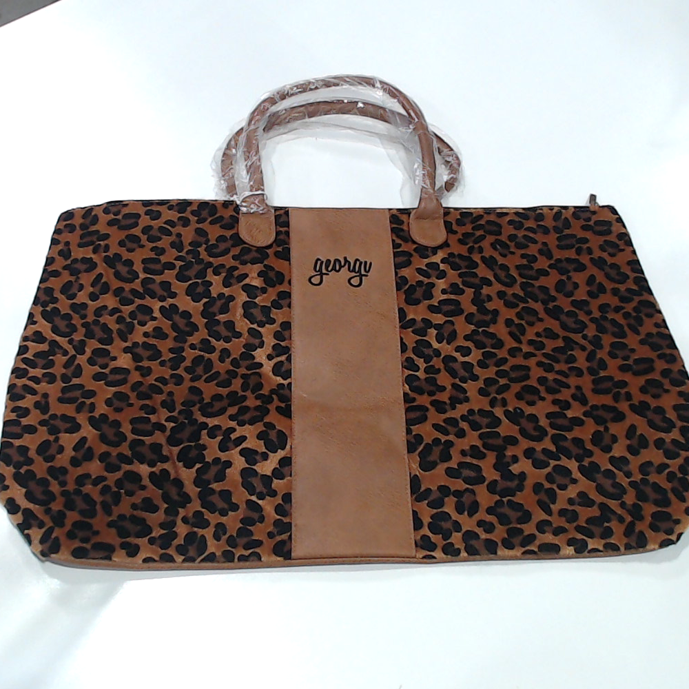 BLOOPER BAG: Monogrammed Leopard Weekender