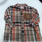 BLOOPER CLOTHING: Monogrammed Plaid Shirt Jacket