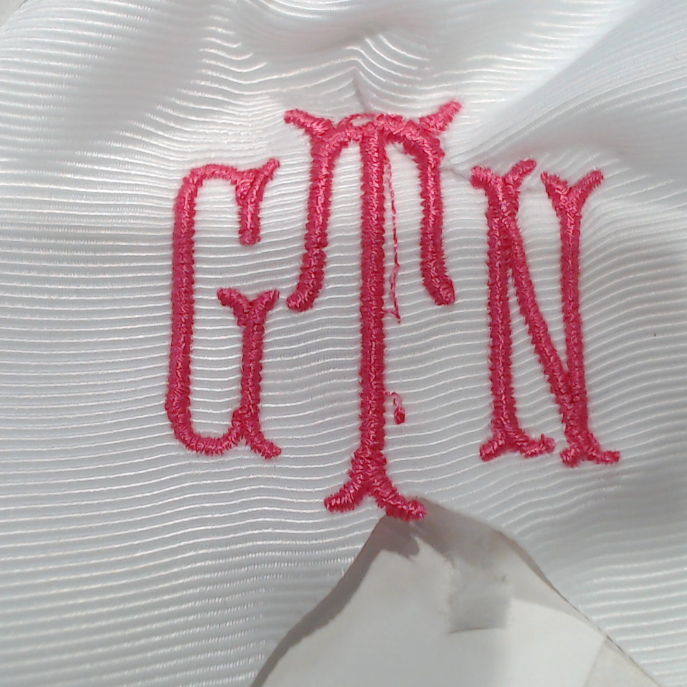 BLOOPER KIDS: Monogrammed Girls Hair Bow