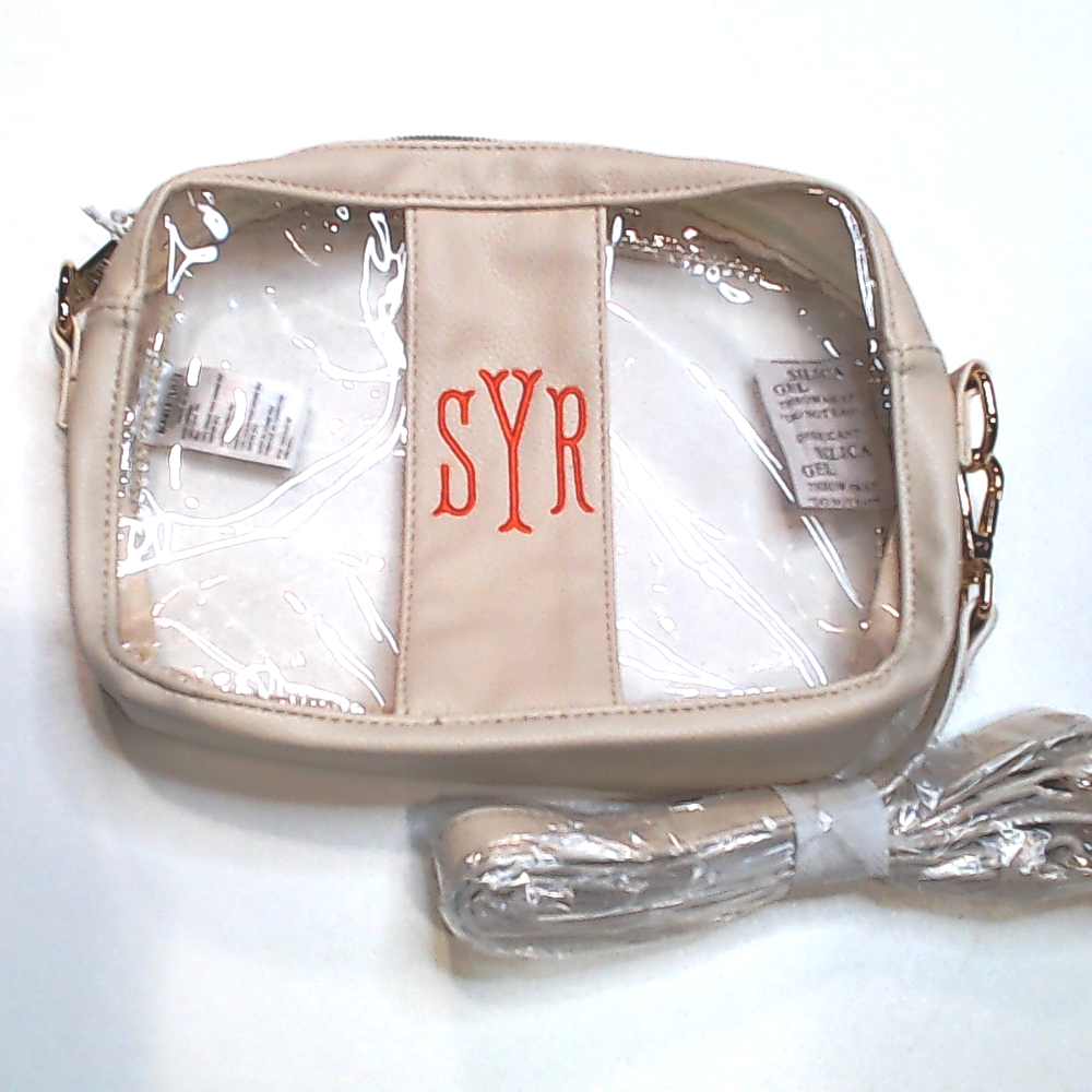 BLOOPER BAG: Monogrammed Clear Stadium Crossbody Bag