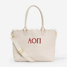 Alpha Omicron Pi Laptop Tote Bag | Bone