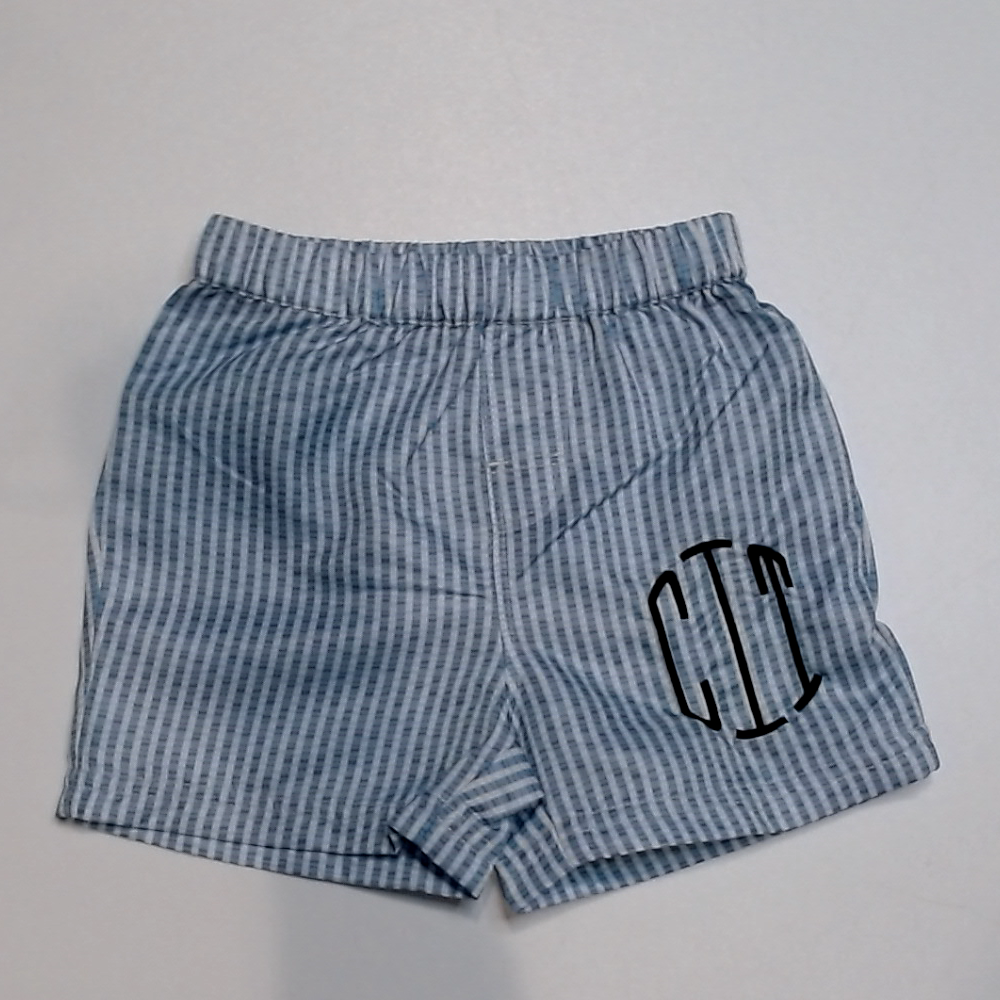 BLOOPER KIDS: Monogrammed Boys Swim Trunks