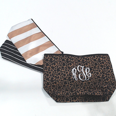 BLOOPER BAG: Monogrammed Packable Cosmetic Bags