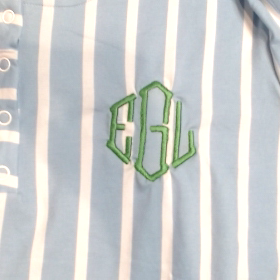 BLOOPER CLOTHING: Monogrammed Ruffle Top