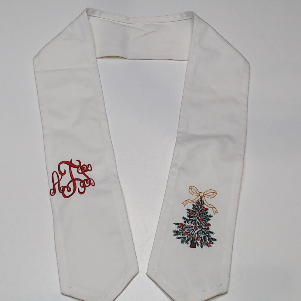 BLOOPER ACCESSORY: Personalized Christmas Wreath Sash
