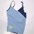 BLOOPER SWIM: Monogrammed Ruched Tankini