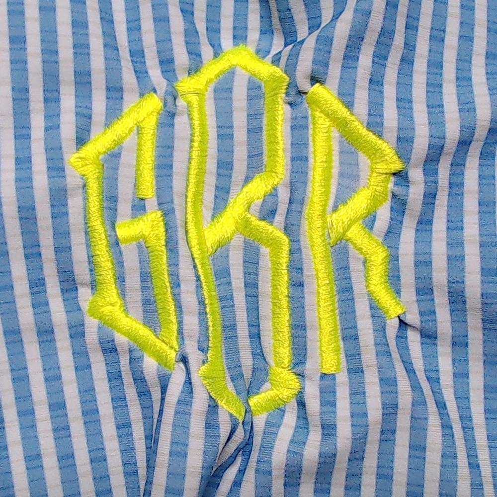 BLOOPER SWIM: Monogrammed Ruched Tankini