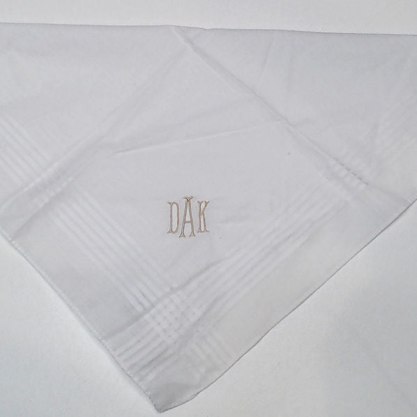 BLOOPER ACCESSORY: Monogrammed Men's Handkerchief