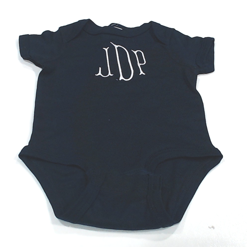 BLOOPER KIDS: Monogrammed Baby Short Sleeve Bodysuit