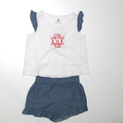 BLOOPER KIDS: Monogrammed Toddler Ruffle Short Set
