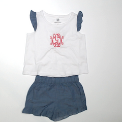 BLOOPER KIDS: Monogrammed Toddler Ruffle Short Set